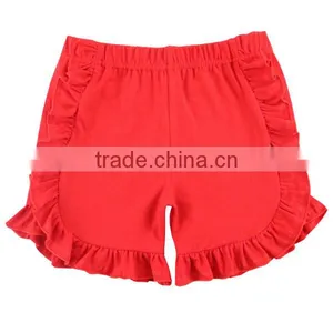 Best-selling Boutique Baby Clothing Infant&toddler Clothes Baby Icing Ruffle Solid Blank Infant Baby Shorts thumbnail-3