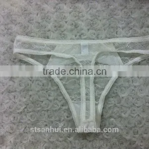 See Through Lace Bra and G-string Panties Sexy Bra New Design Sex Girls Photos Thong Shantou Factory thumbnail-4
