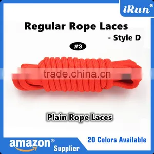 Light Gray Youth Candy Color Rope Laces Polyester Rope Lace - Yeezy Rope Laces Plain Rope Laces - 20 Colors Available thumbnail-2