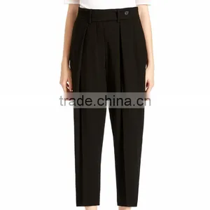 OEM Big Promotion Wide Leg Black Casual Dress Pants for Ladies thumbnail-3
