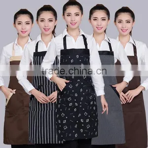 Wholesale Shopping Guide Advertising Promotions Polyester-cotton Aprons Custom Catering Fast Food Restaurant Work Aprons Hanging thumbnail-3