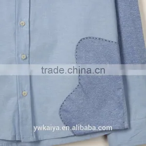 2014 Hot Sale Fashion Leisure Hit Collar Denim Long Sleeve Cheap Fancy Blouse for Women thumbnail-2