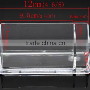 1PC Clear Plastic Business Card Holder Stand Display With Pen Stand thumbnail-3