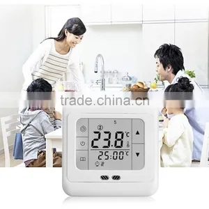 Touch Screen Weekly Programmable Heating Thermostat Blue Backlit C07.H3 16A Cheap Price Hot Selling thumbnail-1