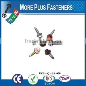 Made in Taiwan Flat Head Undercut TEK Screws # 3 Point Roofing Screws Self Drilling Screws for All Metal Prevailing thumbnail-1