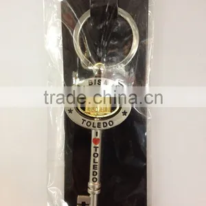 High Quality Fashion Key Shape Metal Souvenir Keychain thumbnail-1