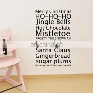Merry Christmas English Blessing Wall Glass Decor Stickers thumbnail-1