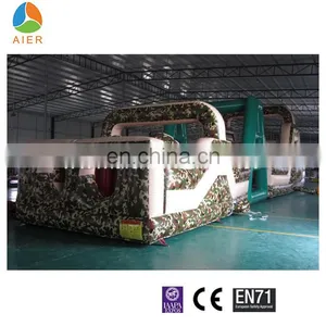 Commericial Giant and Cheap Inflatable Long Obstacle With Water Slide for Sale for Adult thumbnail-5