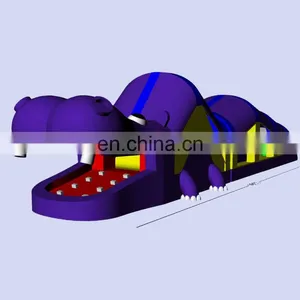 New Hippo Design Inflatable Obstacle Course thumbnail-1