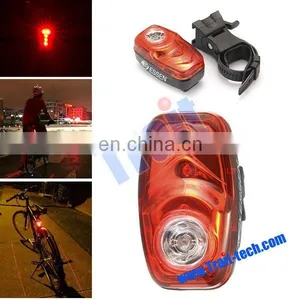 Wholesale EL-600VR 100mA 3-Mode 3-LED Red Laser Bike Bicycle LED Rear Light thumbnail-1