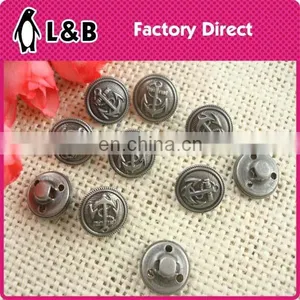 2016 High Quality Vintage Antiqued Metal Dome Shank Buttons Military Brass Buttons thumbnail-3
