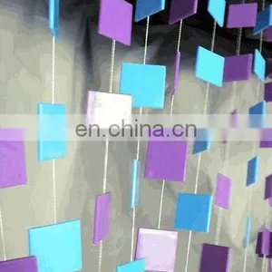Retro Squares Blue/Purple Doorway Beaded Curtains thumbnail-1