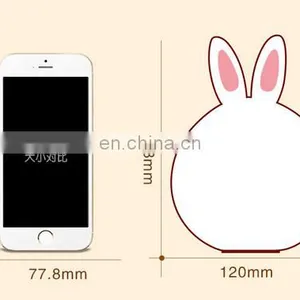 Silicone Rabbit Nightlight/kids Baby Led Night Light/motion Sensor Night Light for Kids thumbnail-5