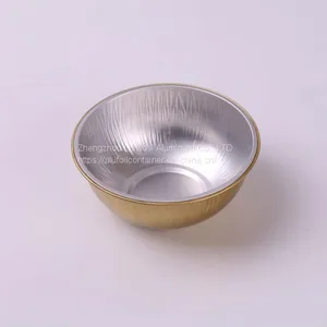 Wholesale Colorful Round Smooth Wall Aluminum Foil Bowl thumbnail-1