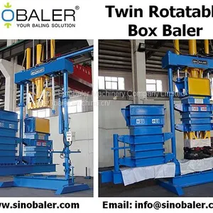 Twin Rotatable Box Baler Machine thumbnail-1