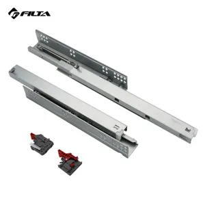Filta Furniture Hardware European Type Full Exrension Under Mounting Hidden Drawer Slide With 2D Adjustable Handles thumbnail-1