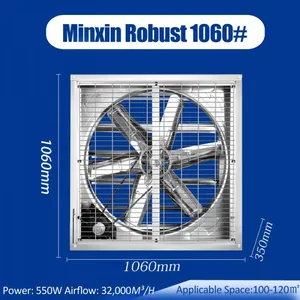 Commercial Air Ventilation Industial Extractor Fan for Poultryhouse thumbnail-1