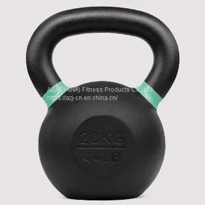 Gym Fitness Equipment Competition Training Cast Iron Powder Coated Kettlebell thumbnail-1