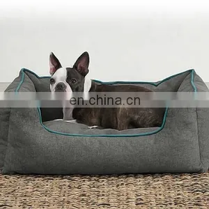 Luxury Dog Bed Soft Fabric Pet Sofa Living Room Couch Pet Bed With Removable Cover thumbnail-5