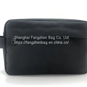 Mens Durable Wash Bag Canvas Travel Toiletry Bag thumbnail-1