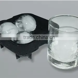 10 Colors BPA Free FDA Food Grade Non Stick 4 x 45mm Ball Shaped Silicone Ice Cube Tray thumbnail-4