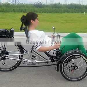 Single Person 3 Wheel Electric Recumbent Tricycle thumbnail-6