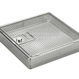 Micro Fine Mesh Baskets With Lids Fine Mesh Boxes With Hinged Removable Lid thumbnail-5