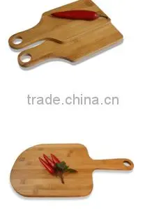 Natural and Carbonized Round Bamboo Cutting Board 2105 thumbnail-1