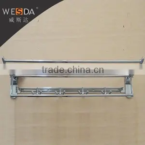 Bathroom Accessories Sus 201 Made in China Stainless Bathroom Metal Hanging Towel Shelf thumbnail-4