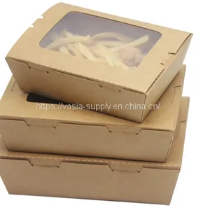 Storage Containers Brown Kraft Lunch Box Small Kraft Meal Box thumbnail-1