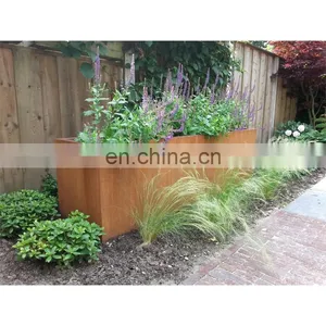 Customize Decor LED Animal Corten Steel Wrought Iron Metal Stand Flower Pot/Planter thumbnail-4