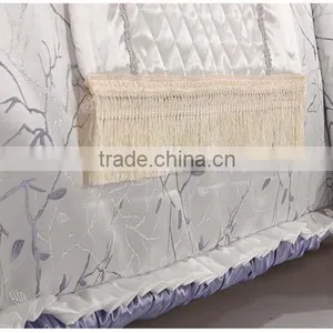 Royal Silver and Purple Bedding Set Luxury Wedding Bedding Set 100% Cotton Embrodiery Bridal Bedding Commerical Bedding Set thumbnail-5