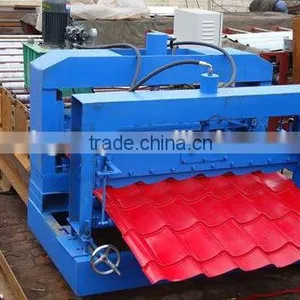 800mm / 1000mm / 1100 mm Wide Glazed Tile Metal Roof Making Machine thumbnail-1