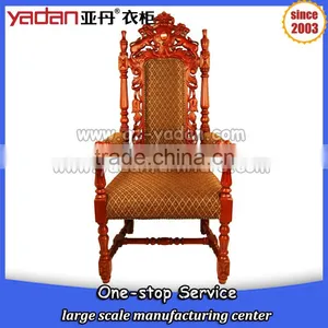 Church Wood Frame Furniture King Throne Chair With Armrest Made From China thumbnail-1