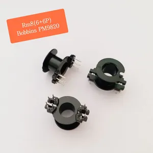 RM8 Bakelite Bobbin, RM8(6+6P) Bobbins, RM8 Vertical Transformer Bobbins. PM9820 Material, Fast Delivery Time. thumbnail-1