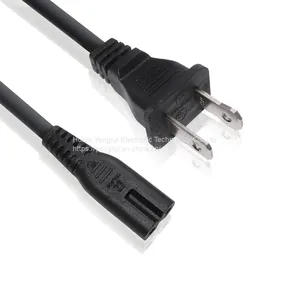 Factory Direct Sales 5FT UL Standard 125V Tow Pin AC Power Cord Extension Cord Electric Supplies for Home Appliance thumbnail-1