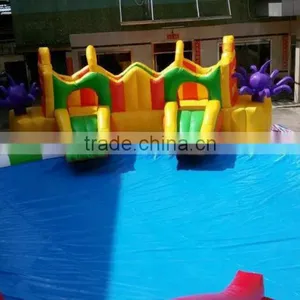 2015 Newest 0.9mm PVC Tarpaulin Colorful Inflatable Fun City Amusemet Park for Sea thumbnail-5