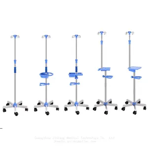 Mobile 4 Hooks Infusion Stand，IV Pole, IV Stand thumbnail-3