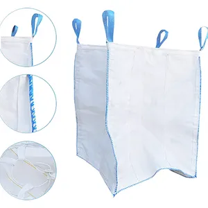 1000kg Waterproof Virgin PP FIBC Bulk Bag for Sand/ Cement 1 Ton Jumbo Big Bag thumbnail-3