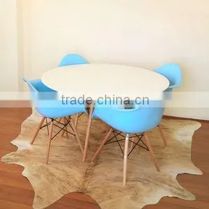 Glass or MDF Top With Wood Base Dining Table thumbnail-3