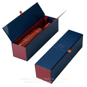 Custom Luxury Red Wine Paper Cardboard Magnetic Bottle Packaging Gift Wine Boxes thumbnail-1