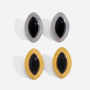 Tarnish Free Gold Plated Stainless Steel Earrings Waterproof Fashion Jewelry thumbnail-5