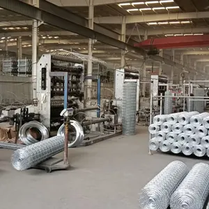 High Tensile Galvanized Woven Hinge Joint Field Wire Mesh Roll Fencing for Cattle, Sheep, and Deer thumbnail-3