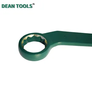 Non-Sparking Single Bent Box Wrench,Ring Wrench, 45-degree Bend, Aluminum Bronze,Spark-free Safety Wrench thumbnail-5