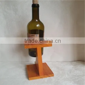 Wooden Wine Bottle Rack, Wine Bottle Display Shelf, Single Bottle Holder Wine Rack thumbnail-1