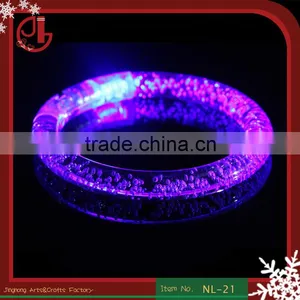 Multicolor Changing LED Bracelet Glowing Acrylic Wristbands Party Decoration Accessory thumbnail-1