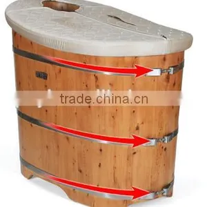 SPA Wooden Bathtub With Stainless Steel Adjustable Hoop(NO.1100) thumbnail-4