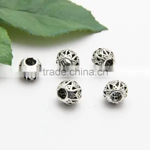 Factory Offer Big Hole Zinc Alloy Beads, DIY Anti-silver Big Hole Metal Beads for Bracelets and Necklace thumbnail-6