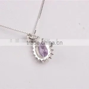 Luxurious American 18k White Gold Diamond Jewelry Fashion Necklace thumbnail-3