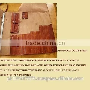 Reverted Espresso Chef Knife Roll Genuine Leather Heavy Duty thumbnail-4